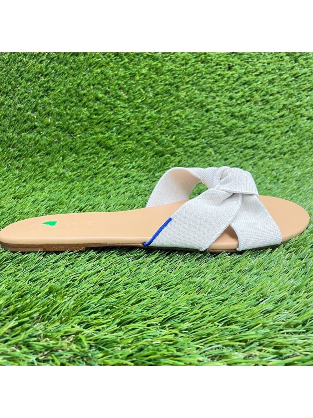 Rothy's The Knot Womens Size 12 Light Beige Beach Outdoor Slip On Flat Sandals